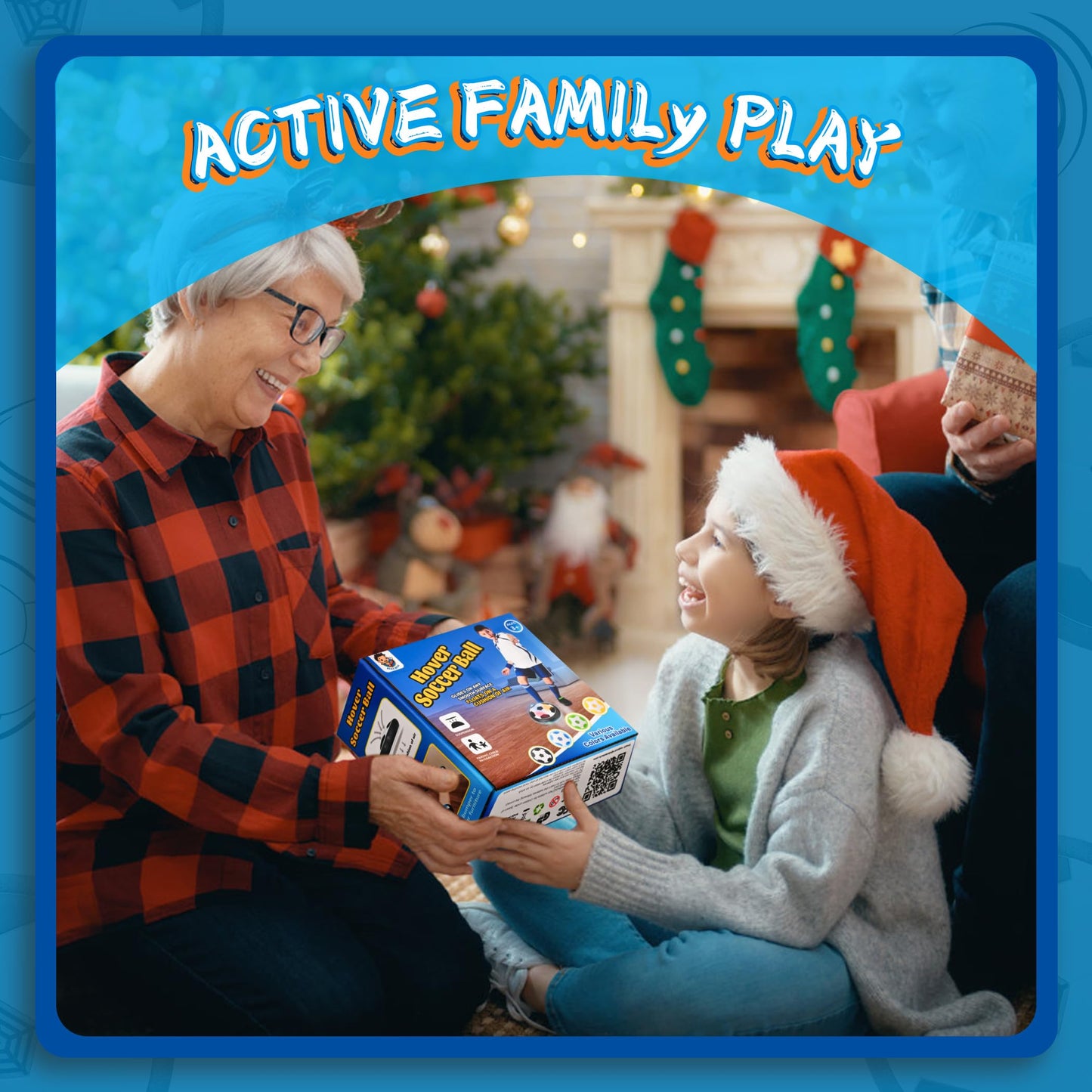 LED Hover Soccer Ball, Air Soccer Indoor Floating with LED Light, Indoor Soccer Game for Young Boys and Girls, Birthday Gifts for Young Kids, Toys Gifts for Ages 3-12 (Blue)