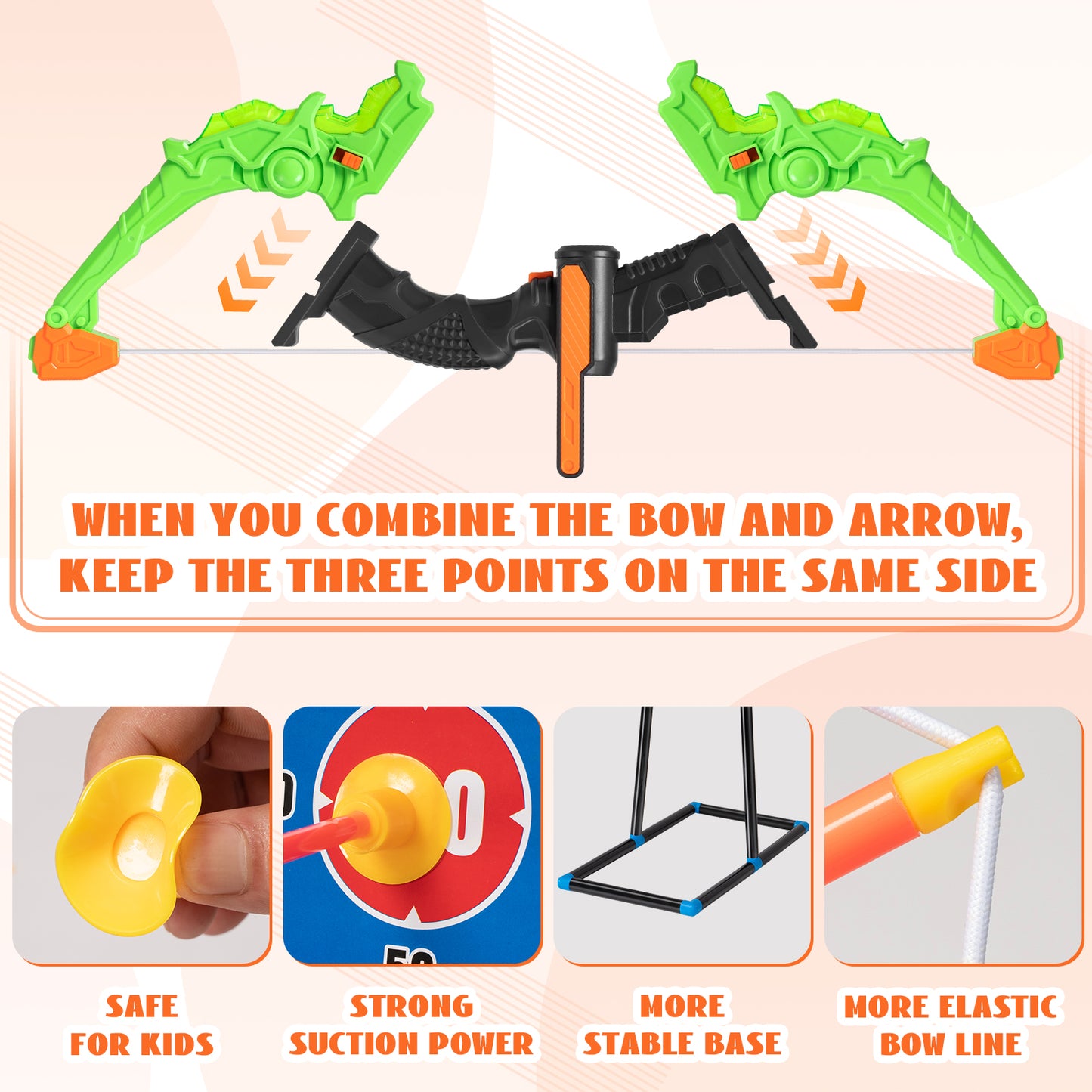 2 Pack Bow and Arrow Set for Kids, LED Light Up Archery Set with Sound Effects, 20 Suction Cup Arrows,1 Standing Target & 2 Quiver, Indoor and Outdoor Toy for Boys Girls Age 4-8 8-12 (Green&Red)