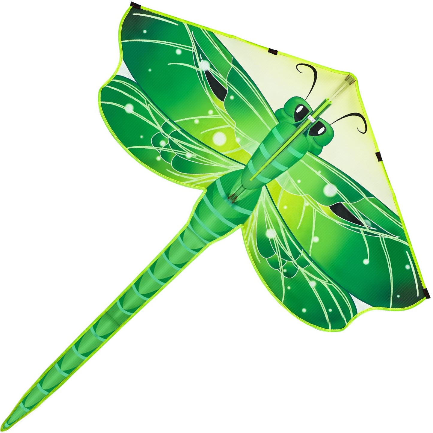 Crogift Kite Easy-Fly for Beginners Dragonfly Kites for Kids & Adults Polyester 60"x 30" Green